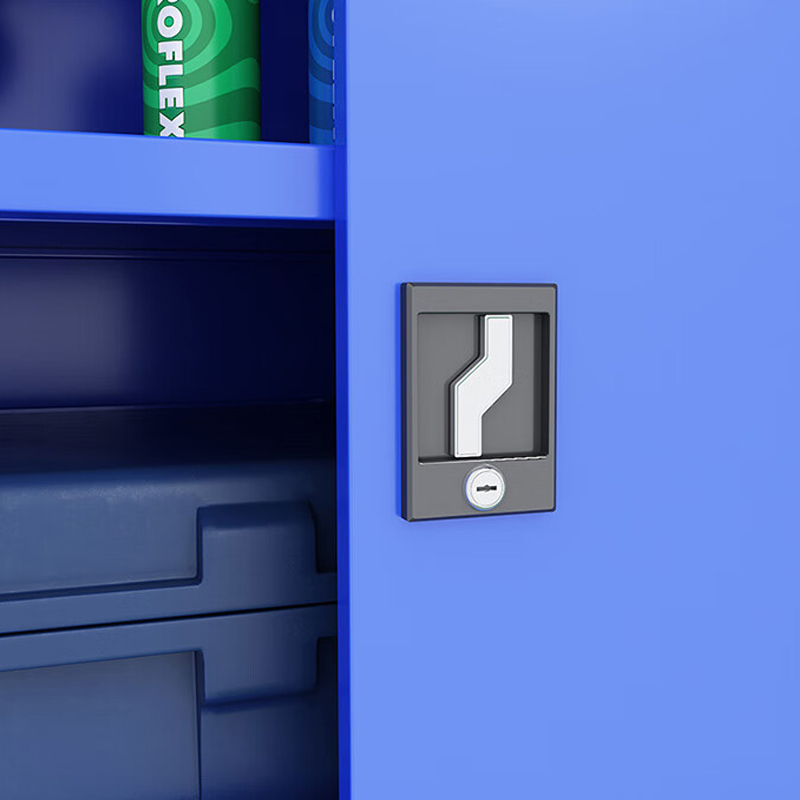 鑫升顺工具柜加厚铁皮储物柜工厂车间用带抽屉汽修多功能收纳柜通门内一抽柜蓝色高清大图