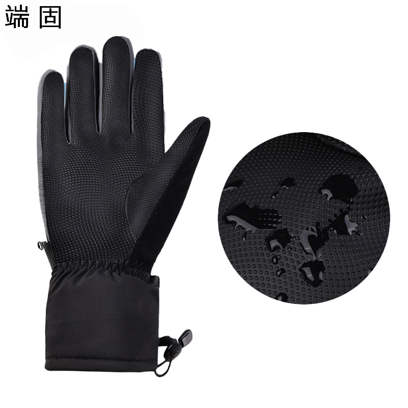 端固 滑雪调节松紧防风多重防水手套 YH63 双高清大图