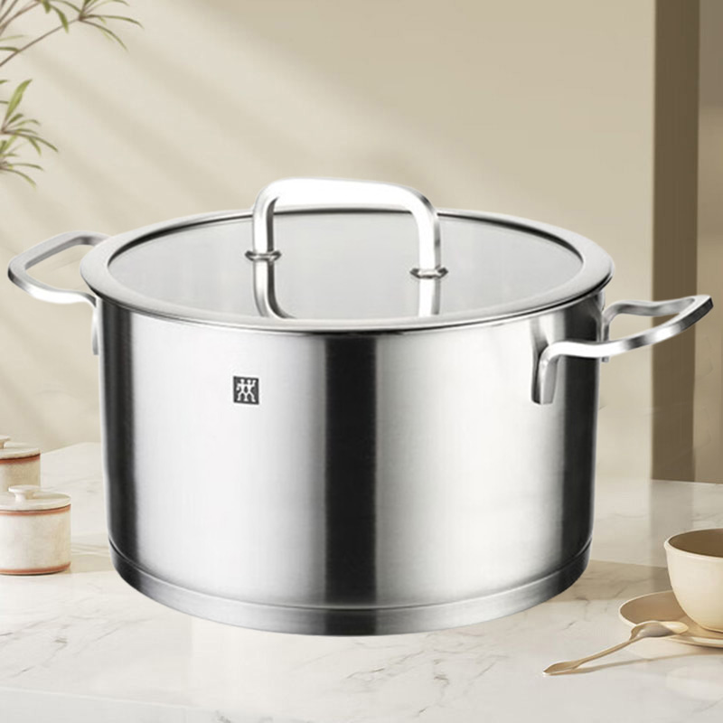 双立人汤锅24cm加厚不锈钢双层双耳烧锅66603-240-922高清大图
