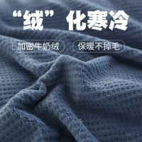 南极人(NanJiren)家纺 床上牛奶绒四件套加绒法兰绒冬季珊瑚绒加厚双面绒被套床单床笠款