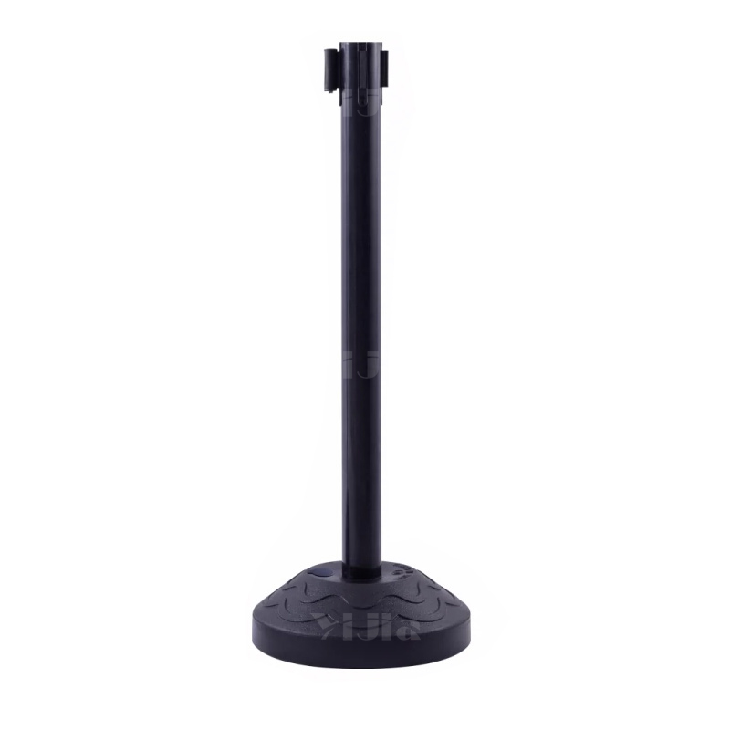 翌嘉YJ4123130 警戒隔离线警示柱排队护栏银行带伸缩带安全警示带 注水款 黑色 2米高清大图