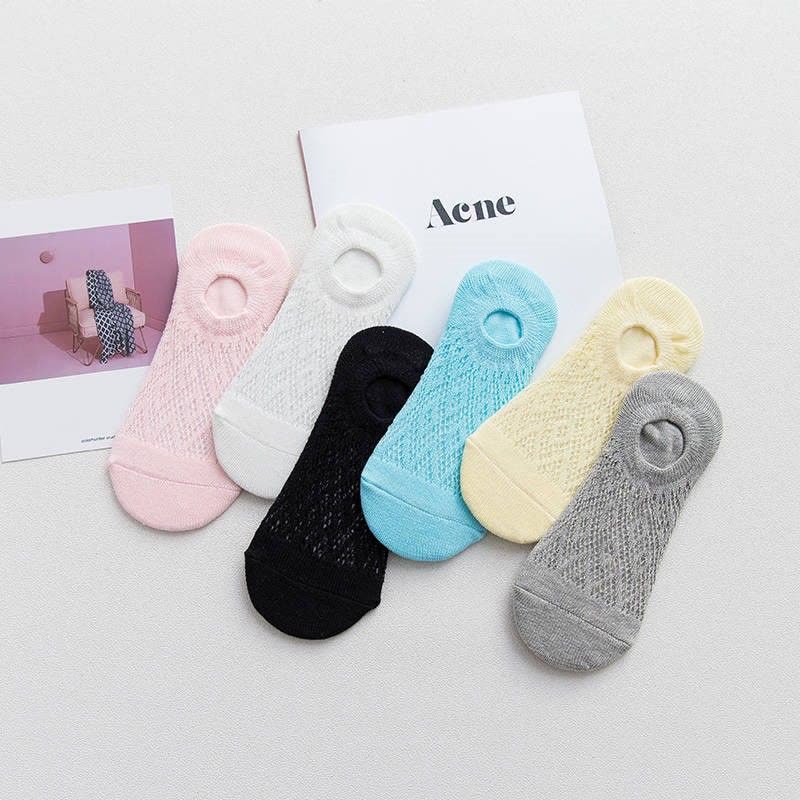 夏季网眼女士短袜女透气镂空船袜韩版浅口低帮薄款袜子女隐形袜女图片