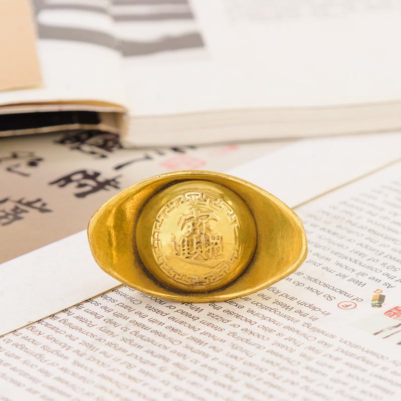 纯铜元宝摆件 金万两金元宝家居装饰工艺品开业礼品_42_679