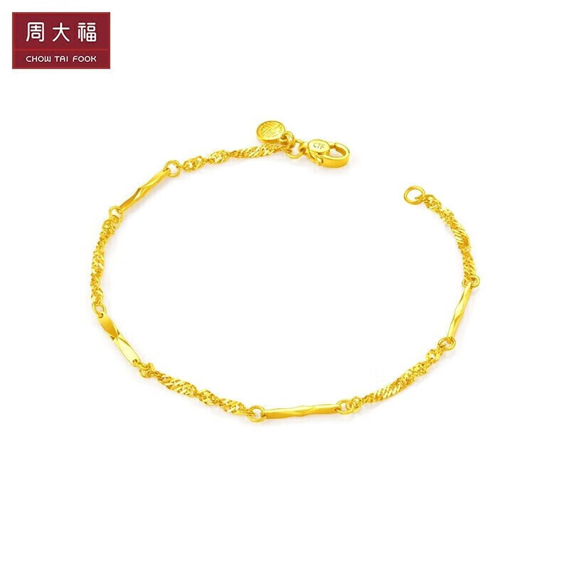 >周大福竹节足金黄金手链eof15416.25cm约2.55g(单位:条)>800_800