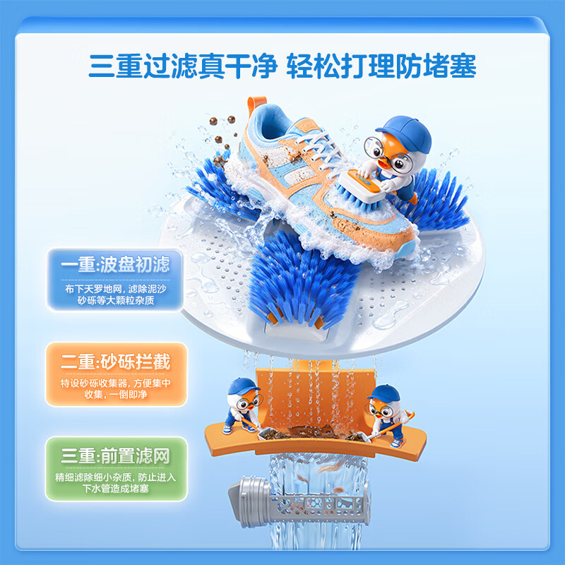 天鹅(LittleSwan)小乌梅洗鞋机TXX30U20全自动纯平全嵌抽屉式波轮刷鞋机免拆鞋带 深层洁净除菌可组套堆叠高清大图