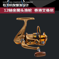 香港艾曼尼IRMANI鱼轮鱼线轮纺车轮金属头左右手互换鱼轮海竿轮抛竿远投鱼轮矶钓轮路亚轮伐钓6000型鱼轮