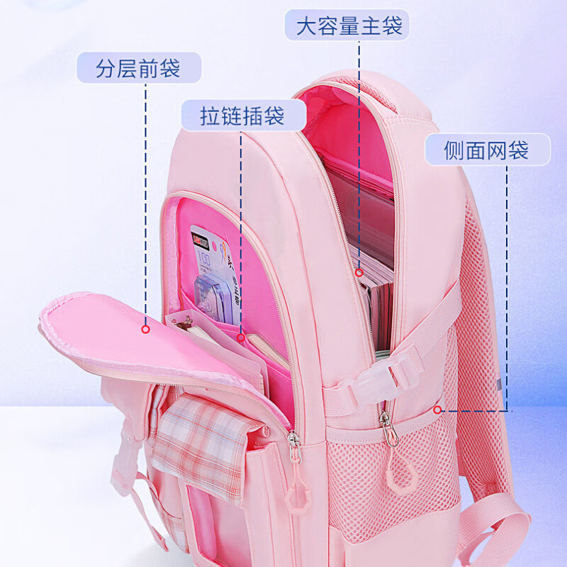 波斯丹顿(BOSTANTEN)书包女生儿童背包BL6231011 仙女粉