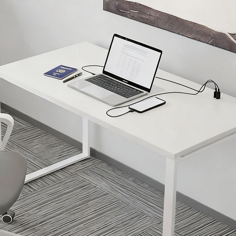 演发员工桌六人位3.6米张+柜张高清大图