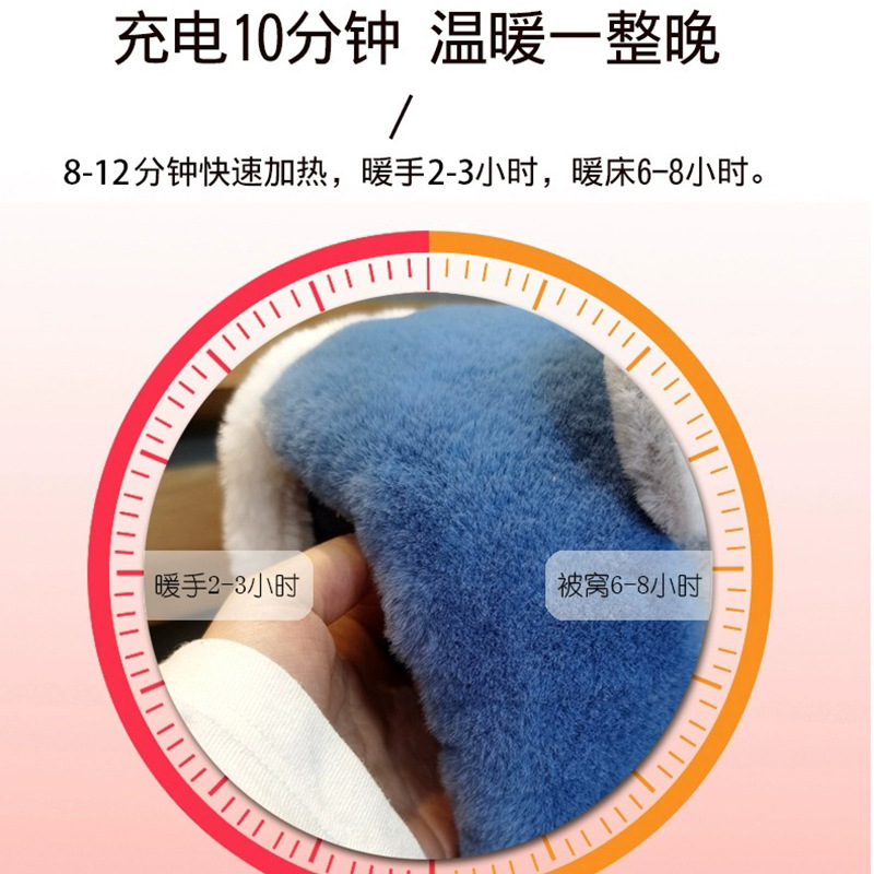 CCKO国标充电热水袋防爆电暖宝自动断电暖宝宝暖水袋可拆洗暖袋暖手宝 棕色瞌睡熊高清大图