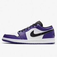 Nike Air Jordan 1 Low AJ1 白紫脚趾低帮篮球鞋男鞋553558-500