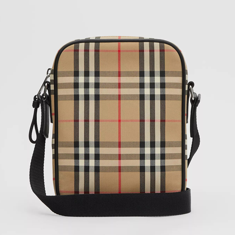 预订 BURBERRY 博柏利 邮差包 经典格纹 斜挎包 单肩包8023381