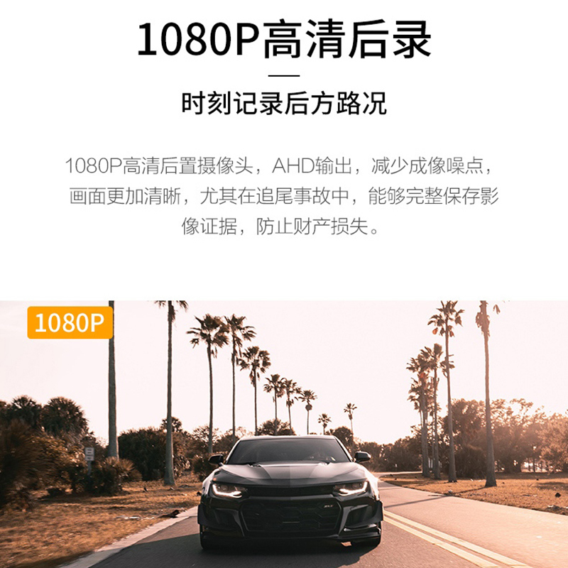 360行车记录仪G580s官方标配+64G卡+降压线套装 1080P高清 WIFI手机连接内置电子狗迷你隐藏停车监控