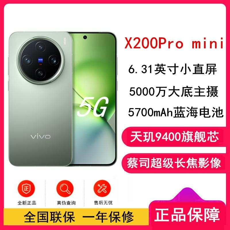 vivo X200 Pro mini 钛青 16GB+1TB 天玑9400 5G 蔡司超级长焦90W 5700毫安大毫安