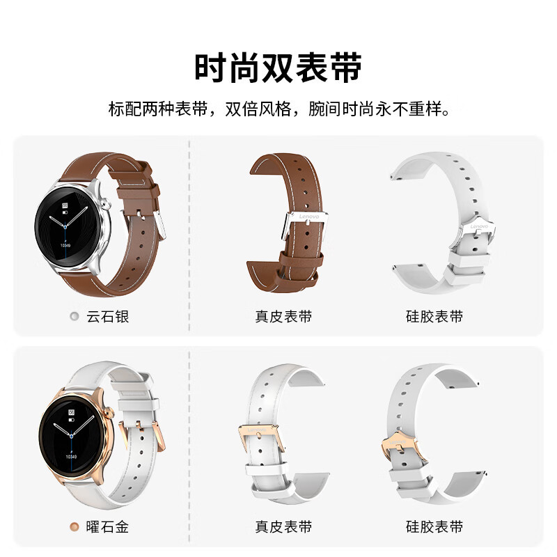 联想(Lenovo)运动智能手表Watch-W102曜石金高清大图