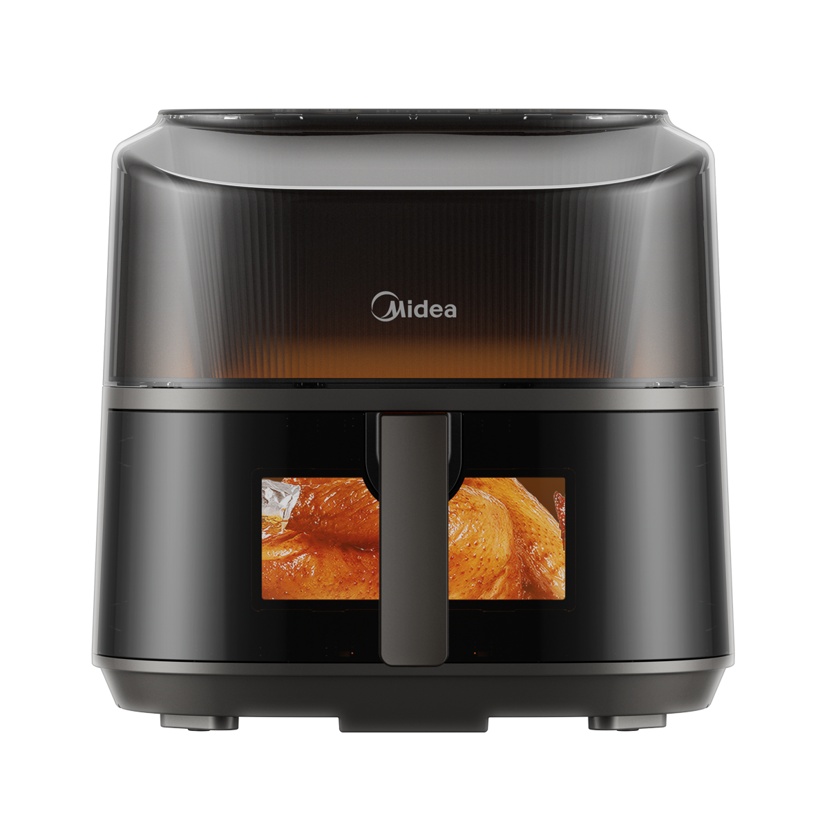 美的(Midea)空气炸锅家用6.5升可视炸锅不用翻面金属内腔体微蒸烤一体多功能智能双旋 MF-KZC6019D