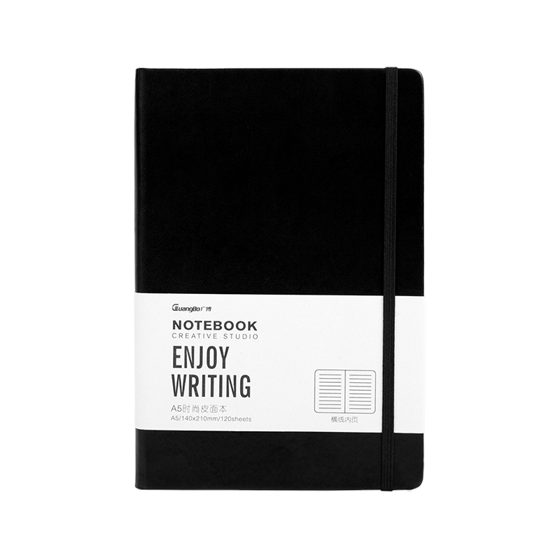 广博(GuangBo) W48140 A5 120张/本 时尚皮面本 80g双胶纸 笔记本 (计价单位:本) 黑色