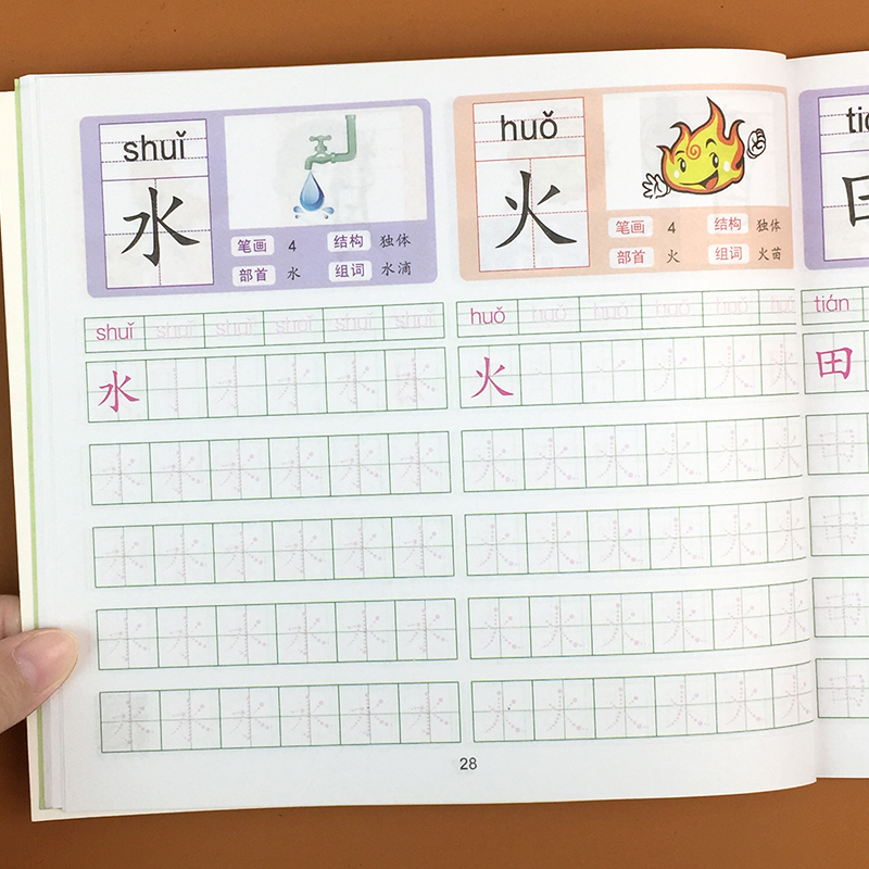 [推荐]全阶学前600字4本 [正版]视频版-学前600字点阵控笔训练汉字描红练字帖幼小衔接幼儿园中大班一年级田字格高清大图