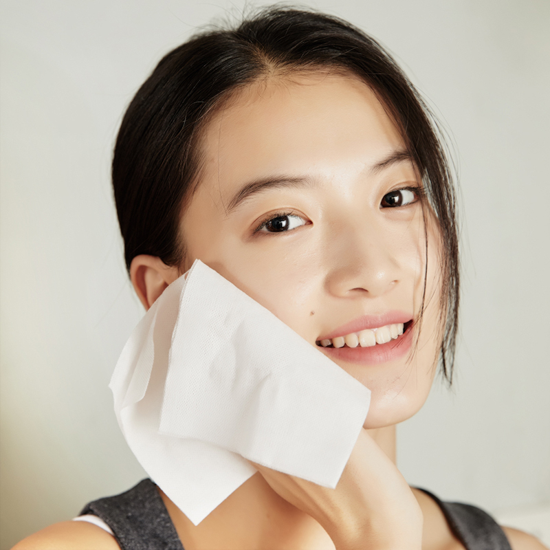 三利 洁面美容毛巾 一次性洗脸巾 化妆棉柔巾卸妆清洁面巾纸 水刺无纺布毛巾 干湿两用美容巾抽纸 20×20