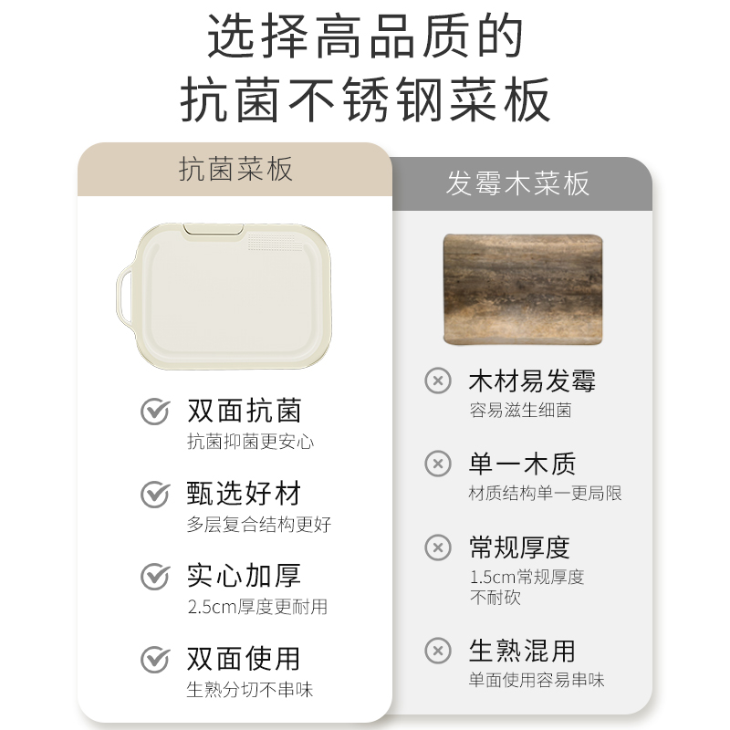 VELOSAN 不锈钢菜板 VE028双面加厚高清大图