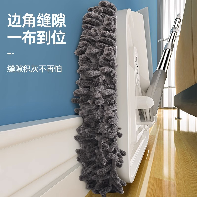 家用免手洗三角伸缩拖把清洁神器天花板擦墙面一拖墙砖墙壁打扫擦高清大图