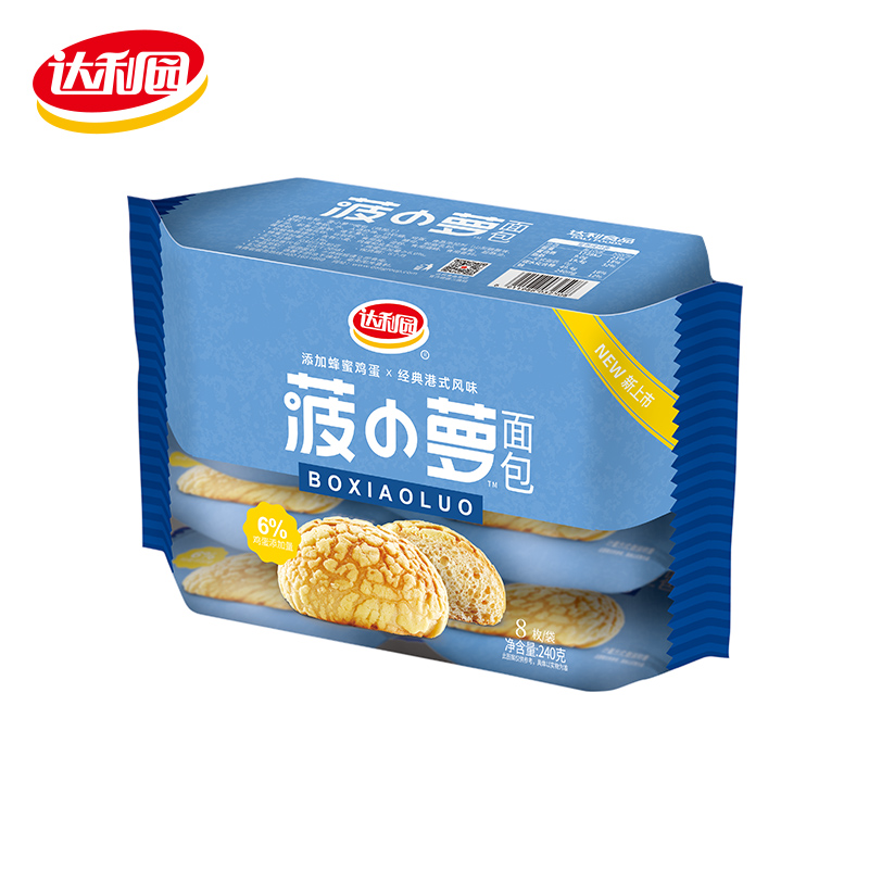 达利园菠小萝菠萝包面包早餐食品零食休闲小吃糕点240g袋装*1件高清大图