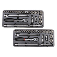 力易得 24件12.5mm系列套筒工具套装手动 组套E1927 1套(货期3-5天)