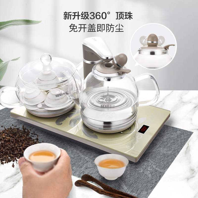 Seko/新功 G11智能恒温全自动抽水电茶炉玻璃家用烧水壶泡茶专用