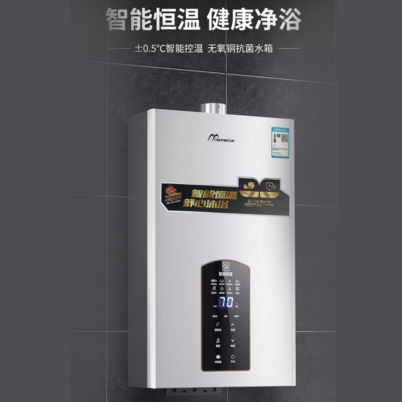 巧妙(QIAOMIAO燃气热水器家用天然气液化煤气电12/14/16升L恒温款即热式强排式-13升恒温液化气(上门安装)