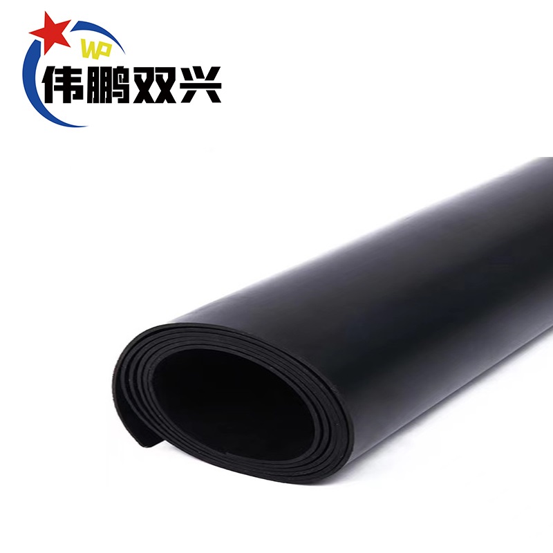 伟鹏双兴 阻燃橡胶板绝缘橡胶垫 1mm(1米*25米*50公斤 )卷高清大图