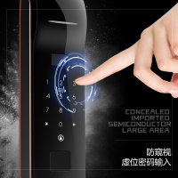 蒂丰德智能锁指纹锁密码锁电子锁家用防盗门大门锁刷卡磁卡锁门禁锁伯爵灰