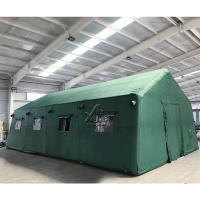 骁狼(XIAOLANG)大型电网充气帐篷 野营电力救灾帐篷绿色8*10米