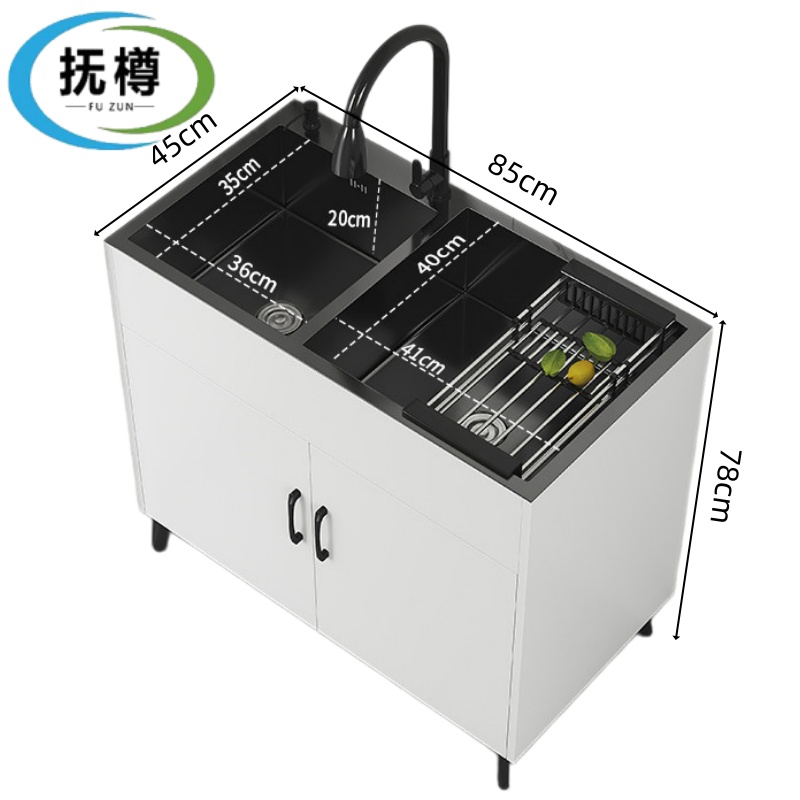 抚樽橱柜 水槽85*45*78cm台