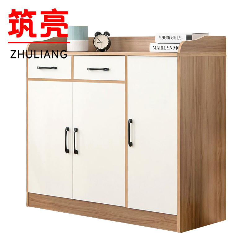 筑亮 餐边柜 100cm黄白 台高清大图