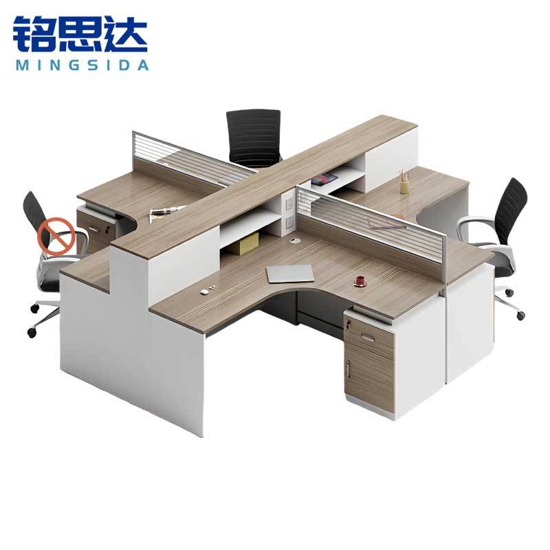 铭思达屏风卡座十字型四人位含柜套