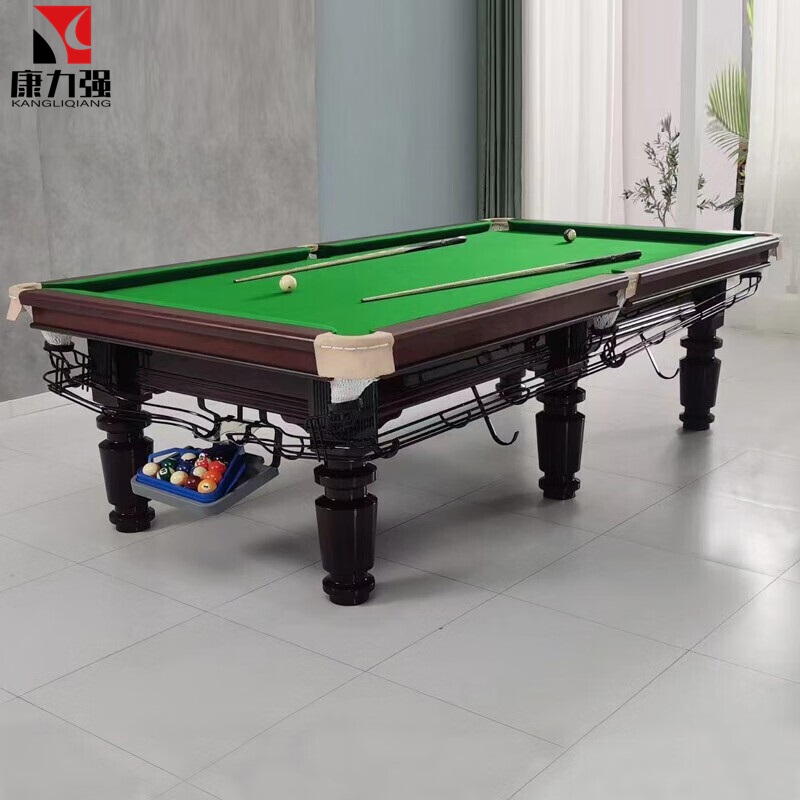 康力强S600标准美式台球桌 成人高配台球桌球厅家用可选(带集球器) S600台球桌（带集球器）钢库