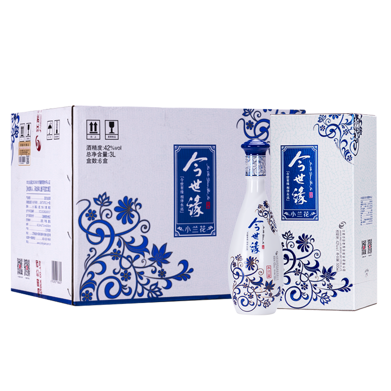今世缘 小兰花 42度整箱装500ml*6瓶 口粮酒