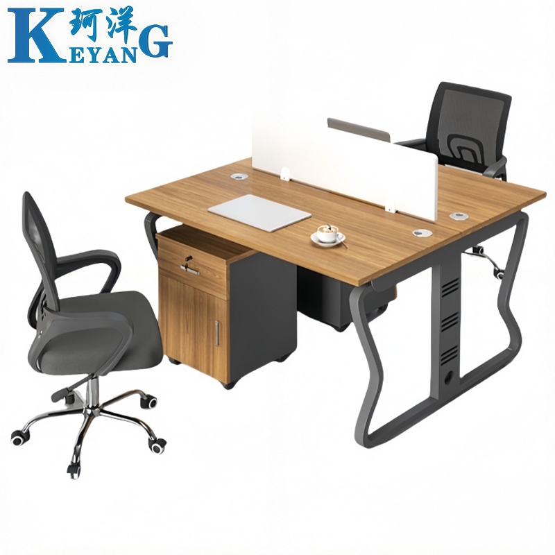 珂洋 屏风办公桌 双人位含柜椅 套高清大图