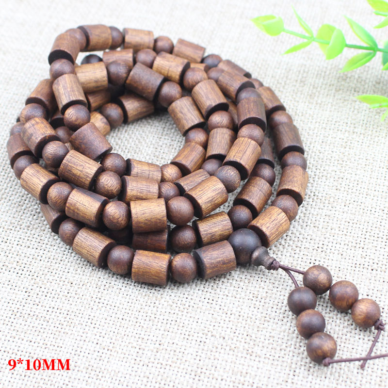 黑奇楠沉香木手链个性桶珠双宝珠项链木质文玩念珠男女收藏老药香送女朋友老婆情人节七夕生日礼物