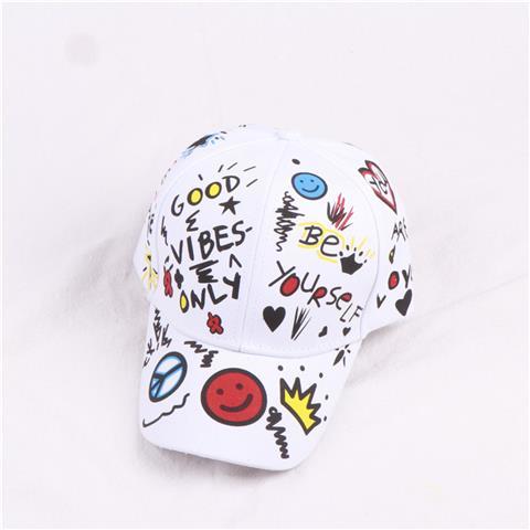 韩版gd权志龙同款涂鸦长带子嘻哈棒球帽男女潮鸭舌亲子款鸭舌帽酷p7