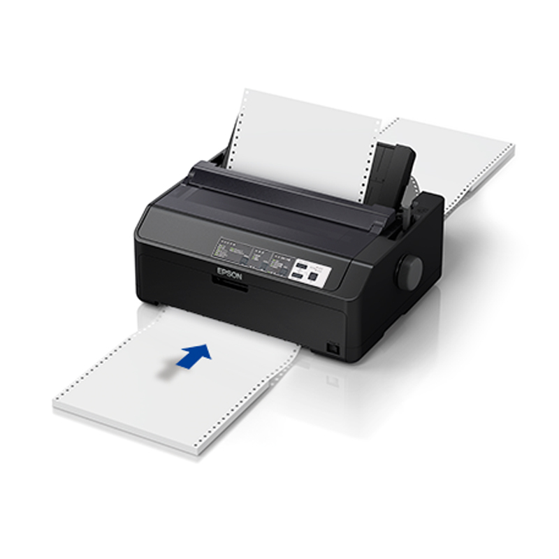 爱普生(EPSON) LQ-595KII 80列高速专业卷筒针式打印机 274汉字/秒 1+6层复写能力 半平推进纸高清大图