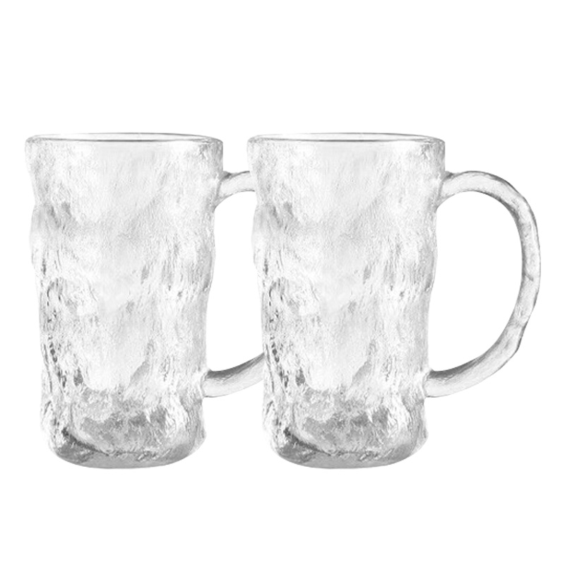 MAXCOOK美厨玻璃杯340ml*2只冰川纹带手把款MCB5999