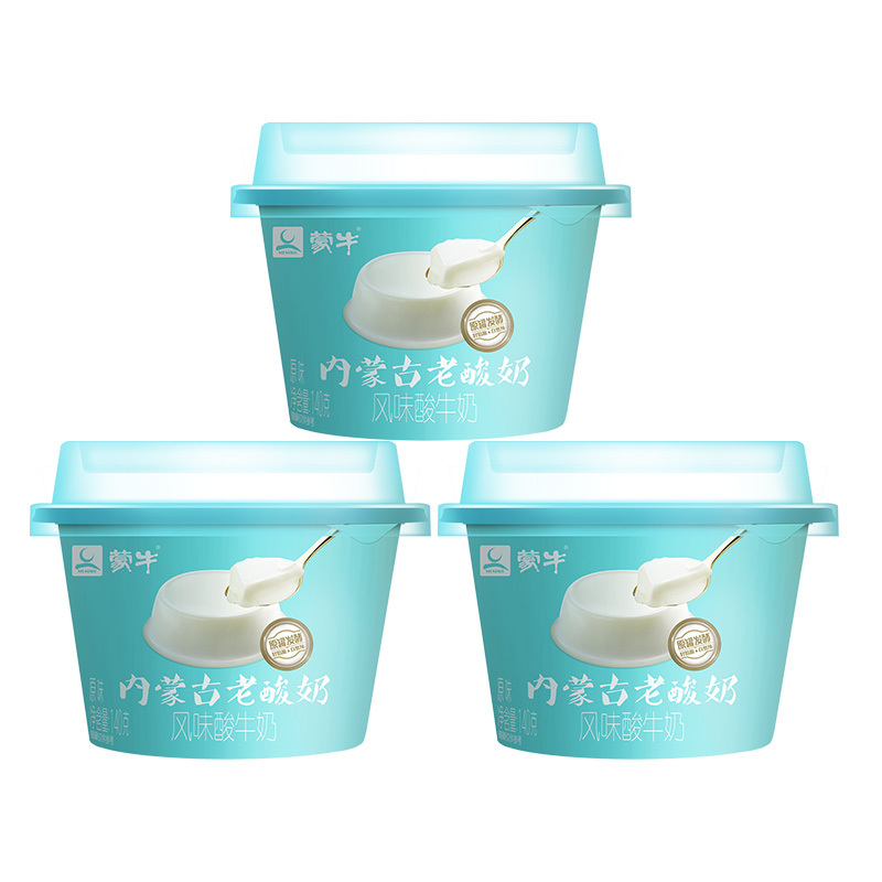 蒙牛 内蒙古老酸奶 风味酸牛奶 原味 140g
