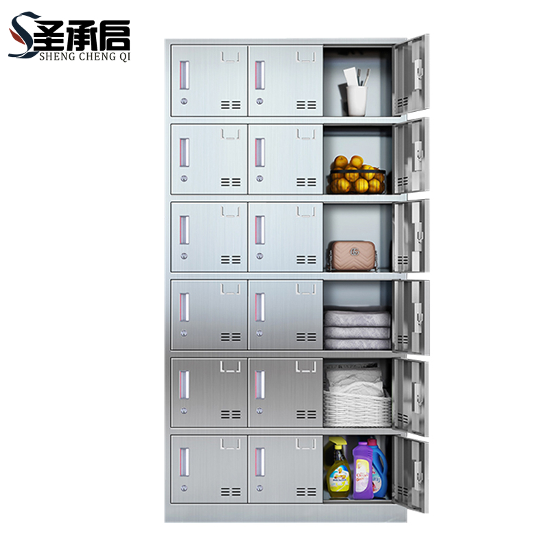 圣承启 不锈钢工具柜 十八门台高清大图