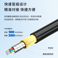 博扬 单模六芯室外光缆 铠装防水TPU LC-LC+100米+手提式放缆车 BY-6SYC-LC100M
