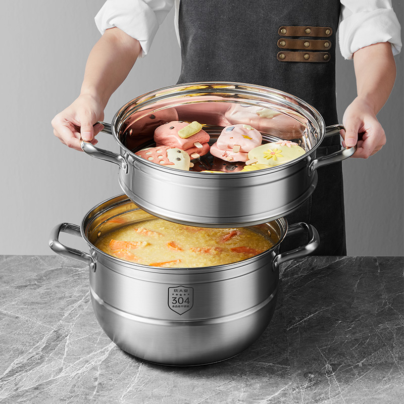 炊大皇(COOKER KING) 蒸蒸日上三层蒸锅ZG30ZZRS 30cm高清大图