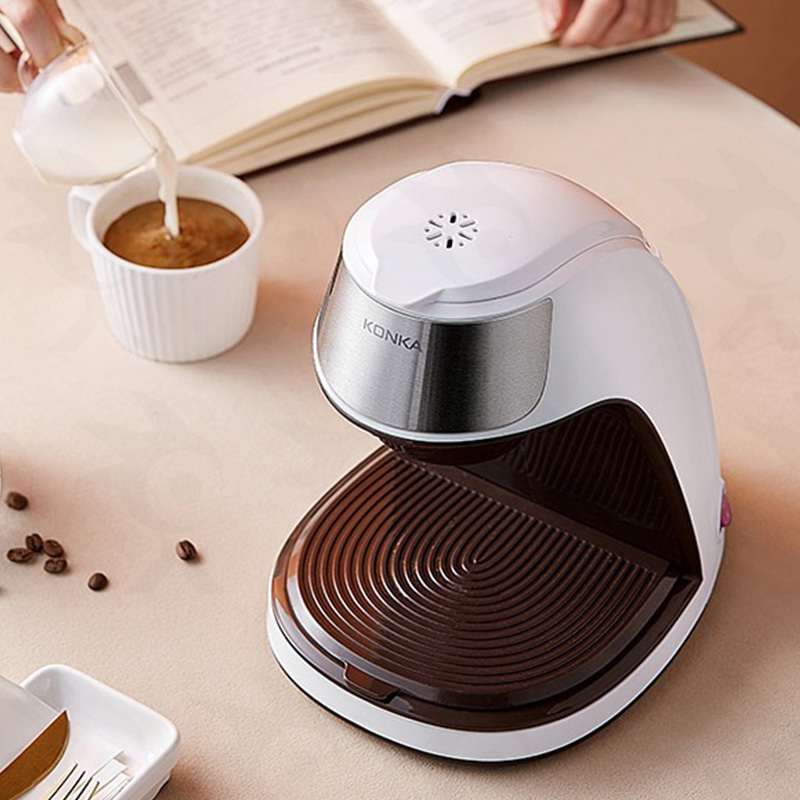 康佳咖啡机300ml家用小型迷你全自动滴漏式操作简单KCF-CS2高清大图