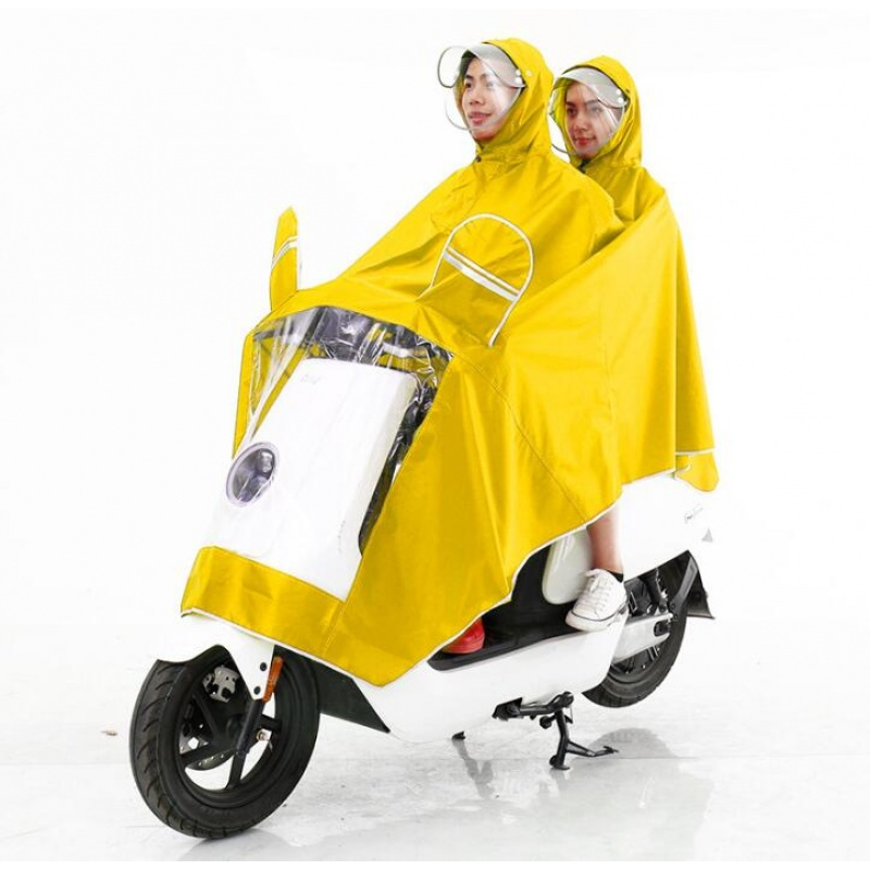适用于小牛电动车N1s/M1/U1雨衣防水加大加厚双帽檐雨披