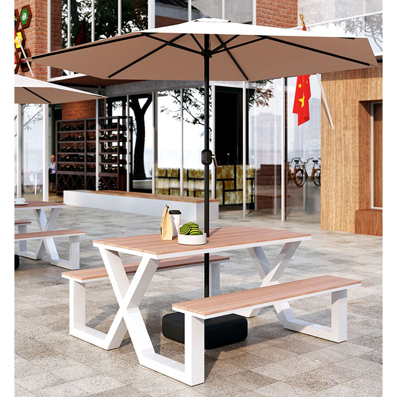 宜掌柜 户外带伞桌椅1.6米套高清大图