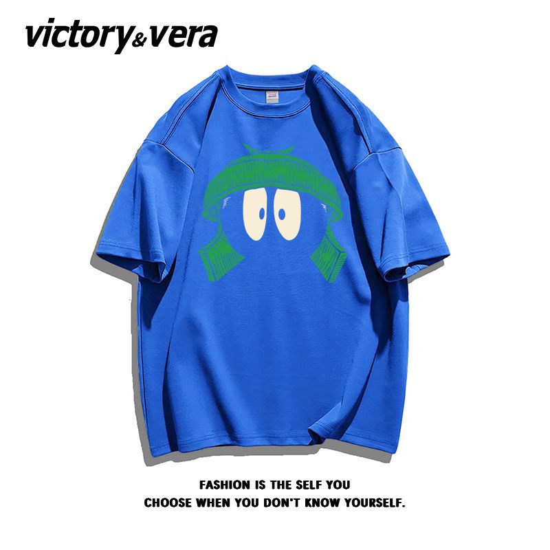 VICTORYVERA小众别致法式慵懒风短袖T恤女2022夏季宽松纯棉上衣服