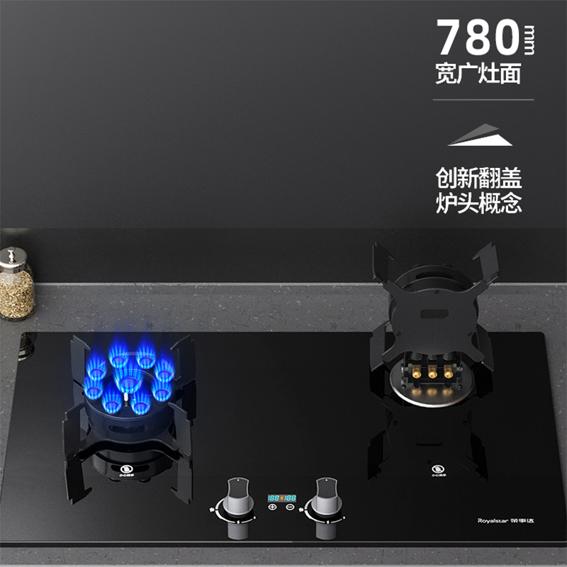 荣事达煤气灶双灶家用嵌入式台式天然气燃气灶双灶液化气猛火炉